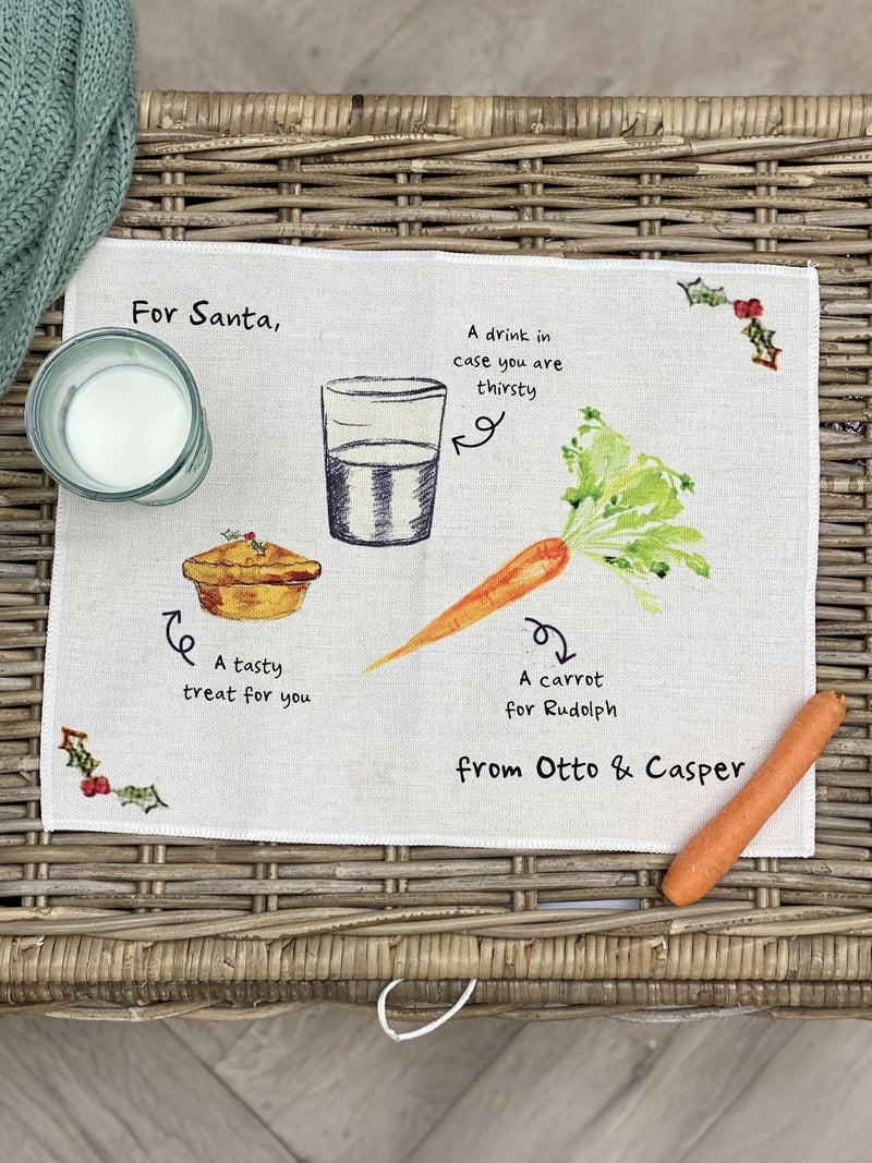Solesmith Santa Treats personalised placemat (British brand)