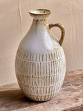 Nkuku White Anjuna reactive glaze decorative jug, UK version