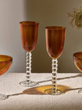 Nkuku amber Thimma wine glasses set 22cm - British product