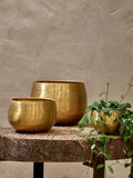 Nkuku Atsu brass planter 27cm - British product