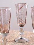 Nkuku Plum Llanera champagne glasses set of 4, UK version