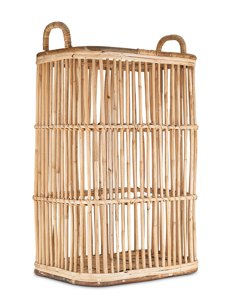Nkuku natural rattan tall laundry basket for home storage - British product