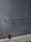 Nkuku brass iron hanging rail 90cm, UK version
