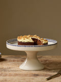 Nkuku Cream and Indigo Drop ceramic stand 15x30cm, UK version