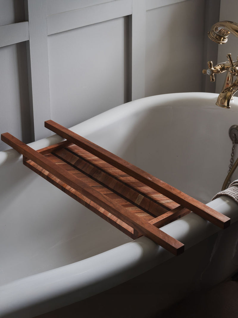 Nkuku mango wood bath bridge marquetry - British product
