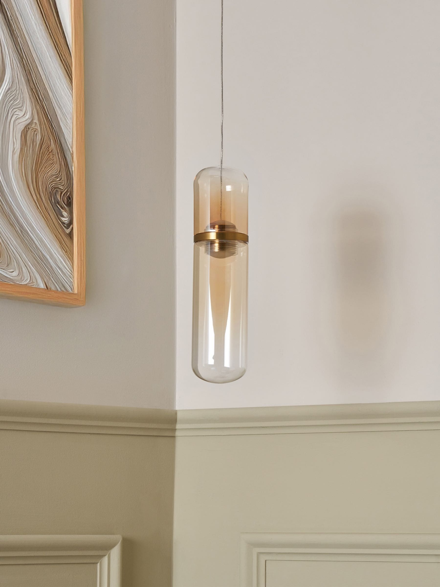 Visconte by BHS Bjorn LED glass pendant light - British product
