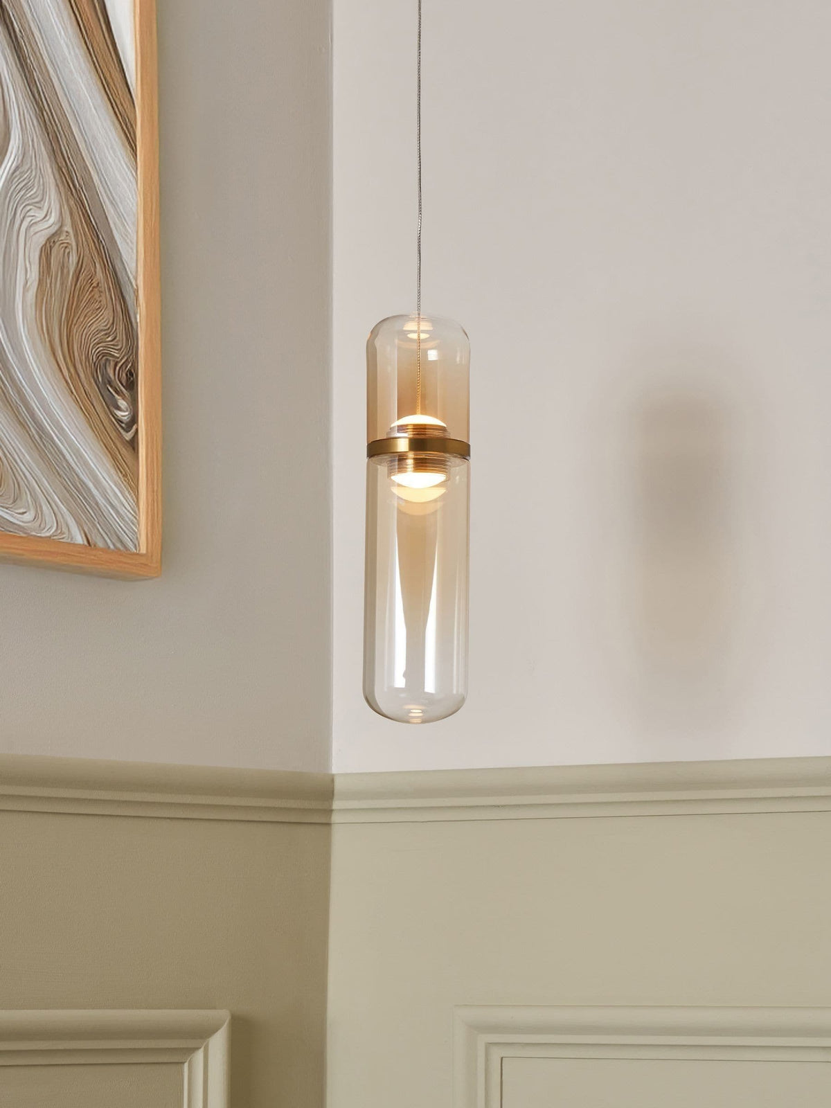 Visconte by BHS Bjorn LED glass pendant light - British product