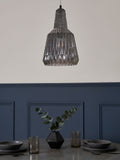 BHS Mikael glass pendant light smoke grey (British brand)