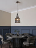 BHS Mikael glass pendant light smoke grey (British brand)