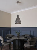 BHS Mikael glass pendant light smoke grey (British brand)