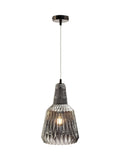 BHS Mikael glass pendant light smoke grey (British brand)