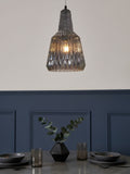 BHS Mikael glass pendant light smoke grey (British brand)