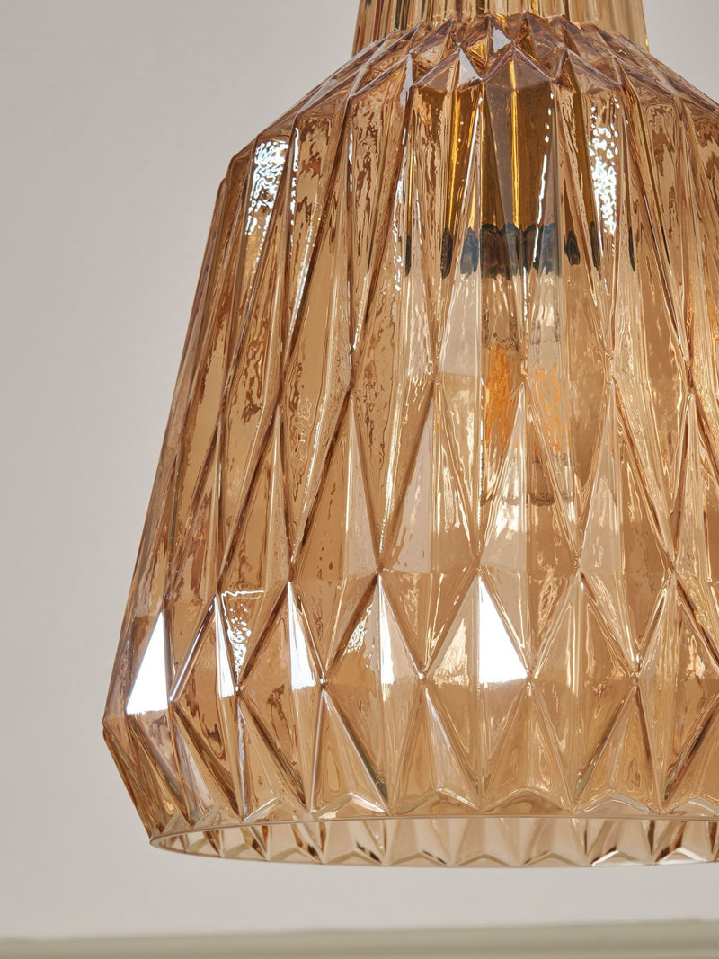 BHS Mikael glass pendant light champagne (British brand)