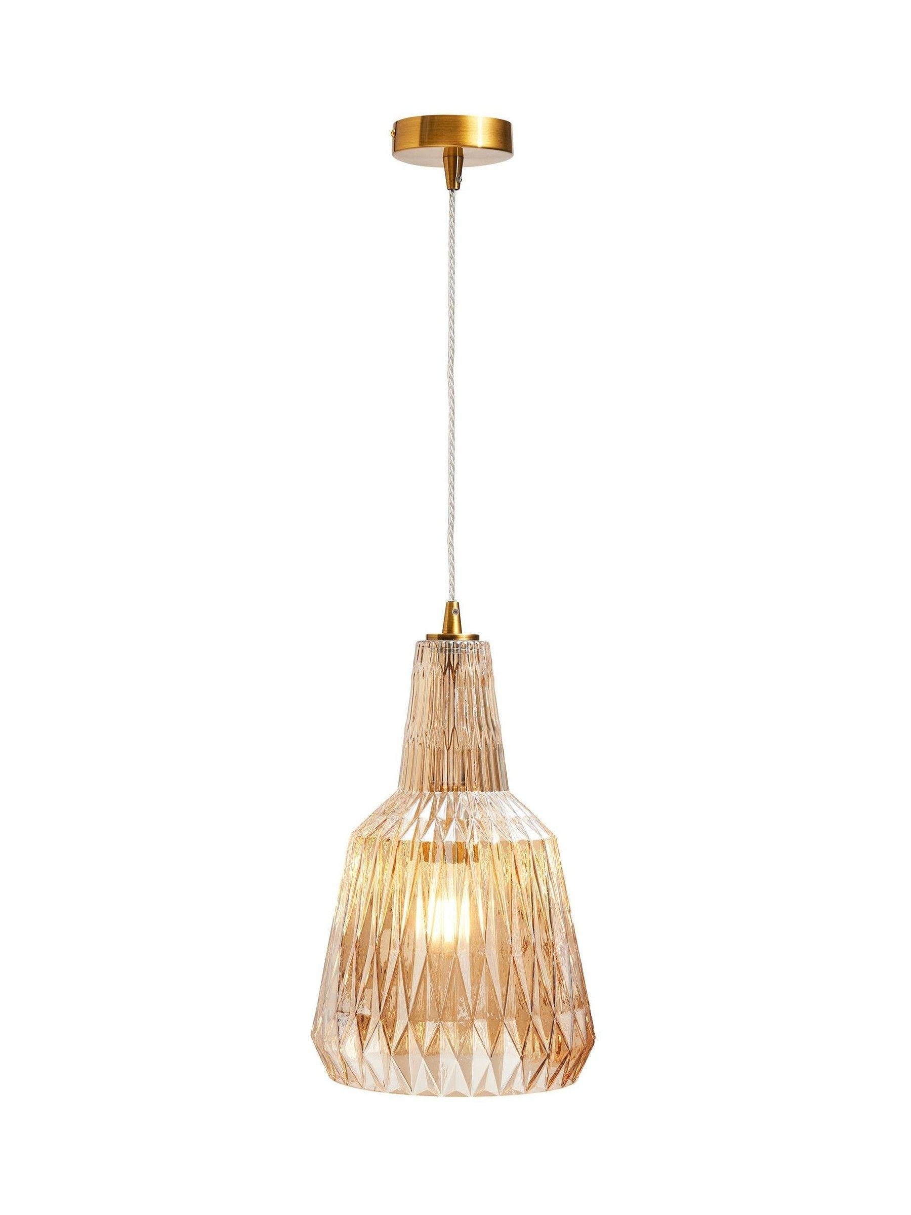 BHS Mikael glass pendant light champagne (British brand)