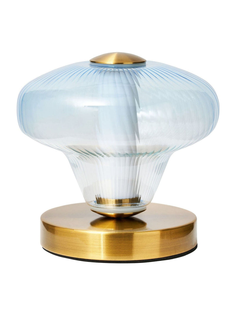 Visconte by BHS Sky Blue LED glass table lamp, UK version