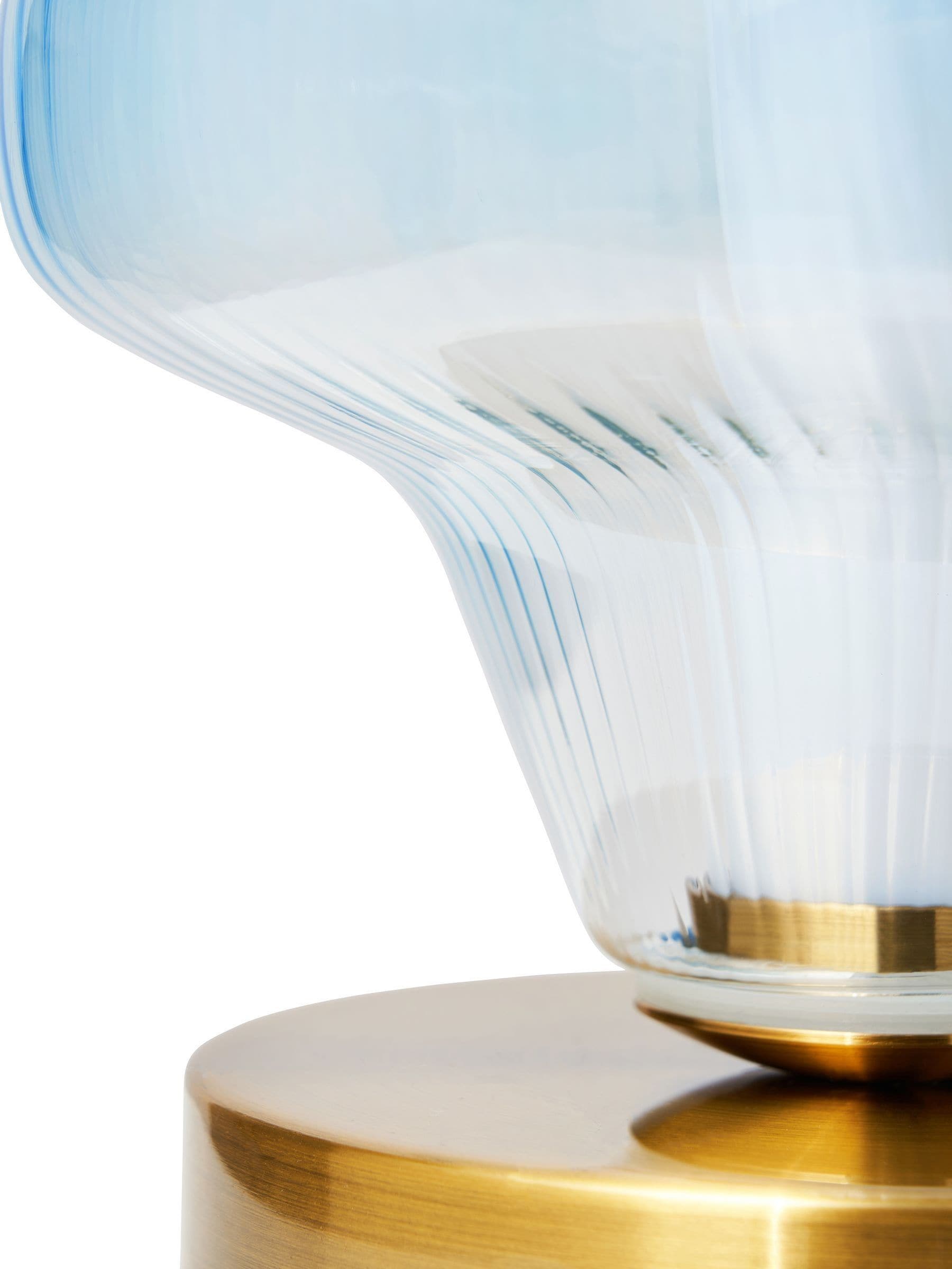 Visconte by BHS Sky Blue LED glass table lamp, UK version