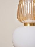 BHS satin brass Edvin glass pendant light (British brand)