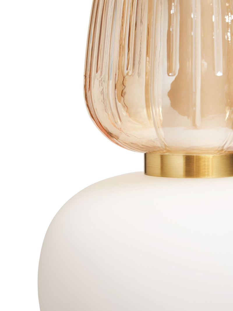 BHS satin brass Edvin glass pendant light (British brand)