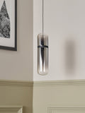 Visconte by BHS Bjorn smoke grey glass pendant light 160cm - British product