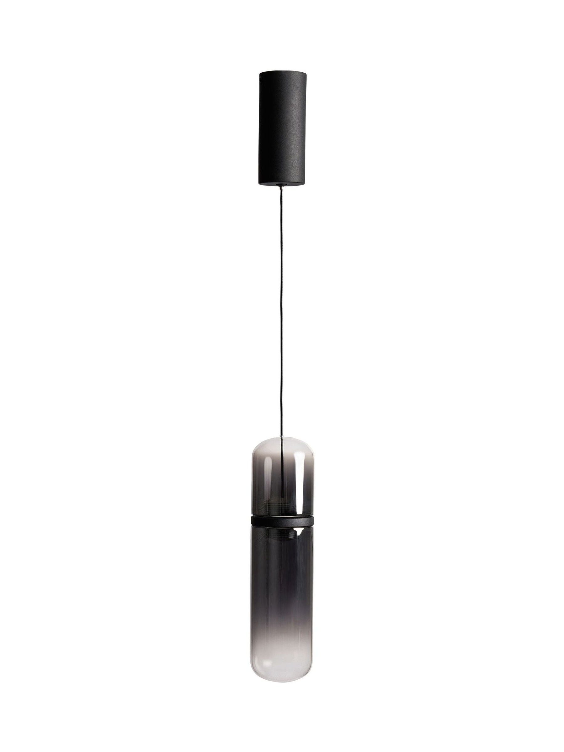 Visconte by BHS Bjorn smoke grey glass pendant light 160cm - British product