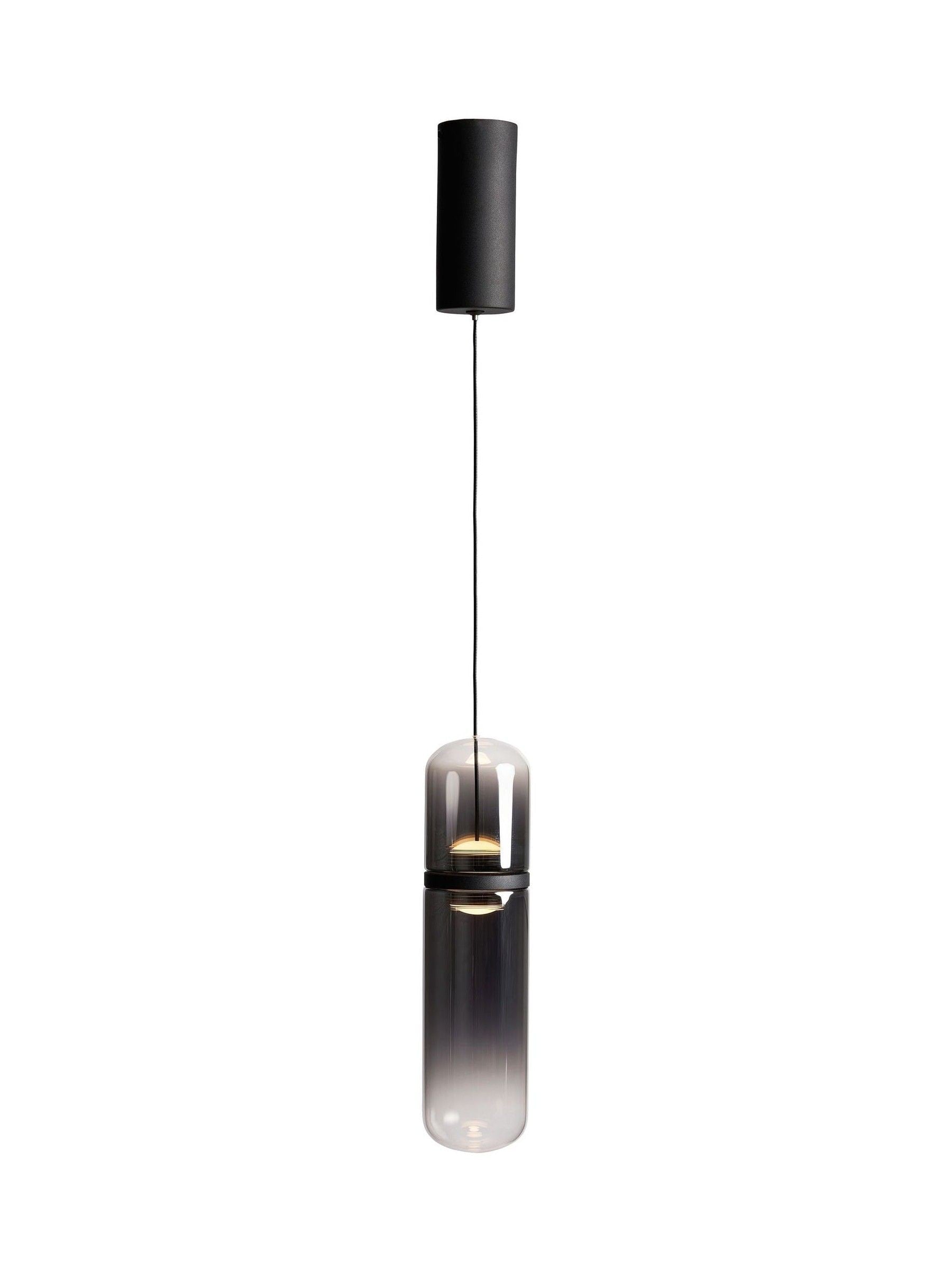 Visconte by BHS Bjorn smoke grey glass pendant light 160cm - British product