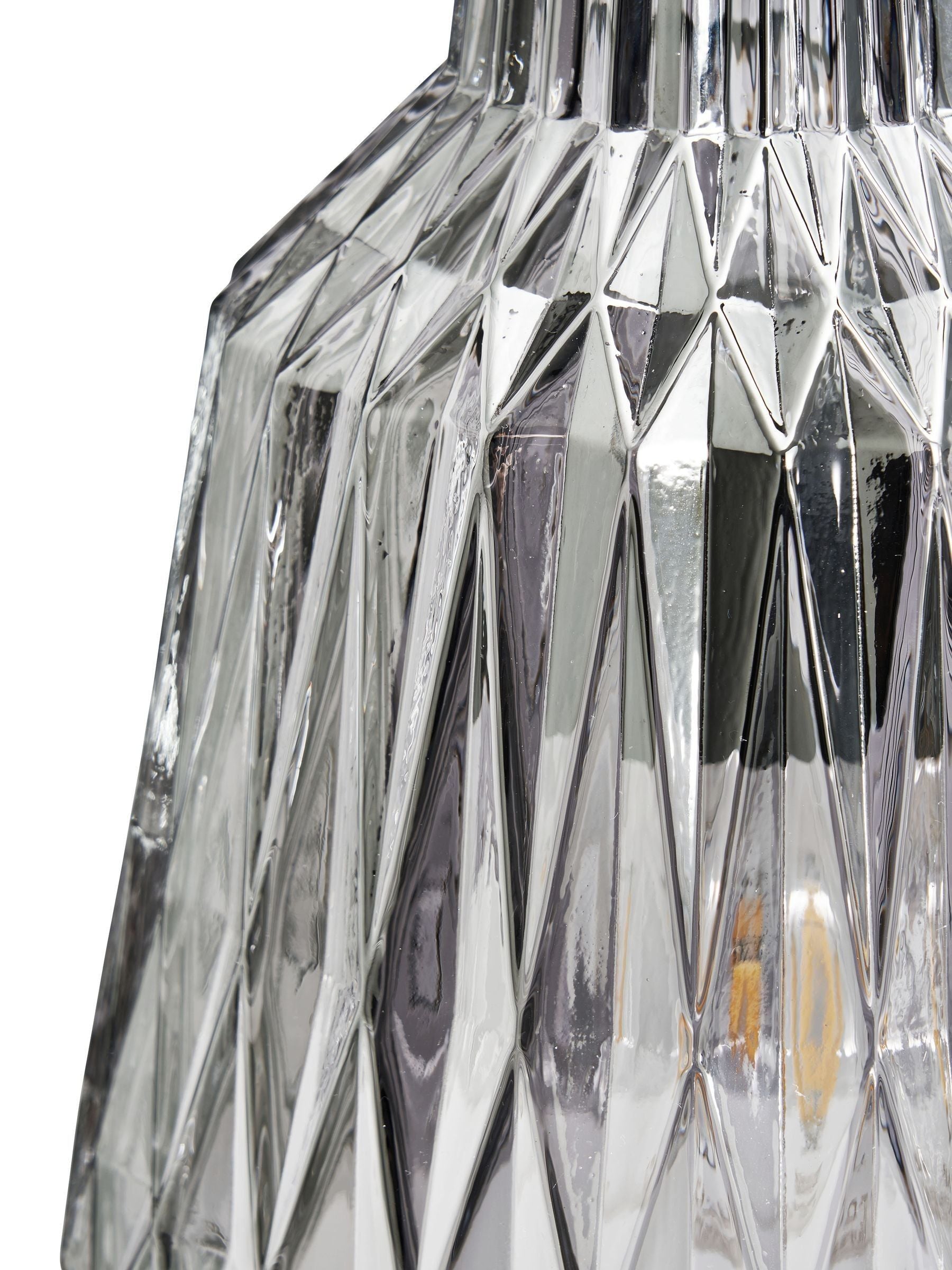 BHS Mikael 3-light smoky grey glass ceiling pendant - British product