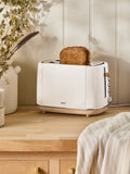 Cream Long Malvern four-slice toaster - British product