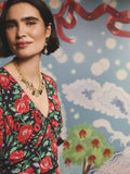 Cath Kidston gold tone charm necklace with festive charms - British product