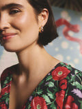 Cath Kidston hoop earrings with enamel bow 2cm drop (British brand)