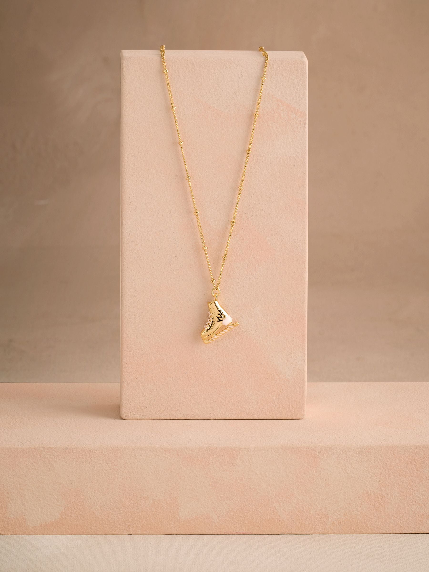 Cath Kidston gold tone ice skate charm necklace (British brand)