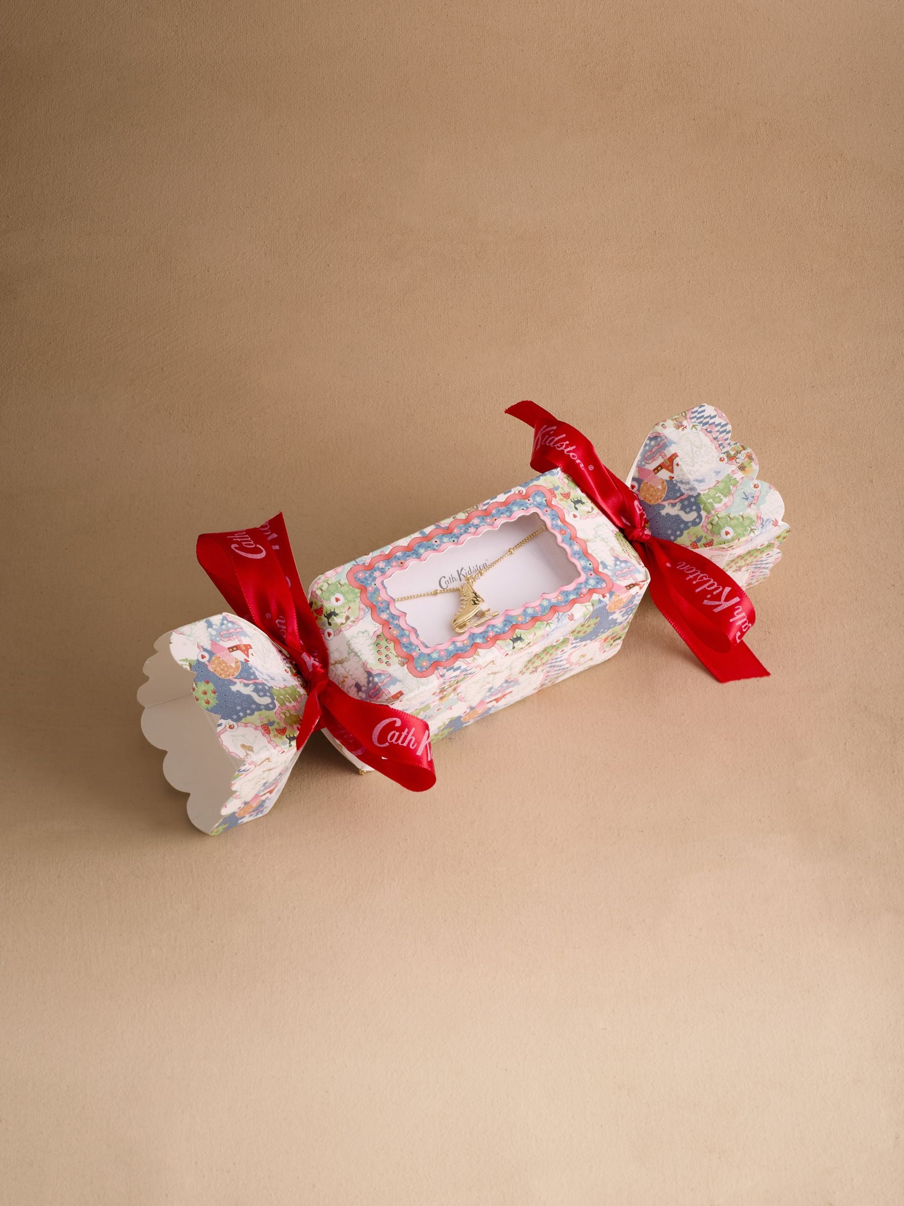 Cath Kidston gold tone ice skate charm necklace (British brand)