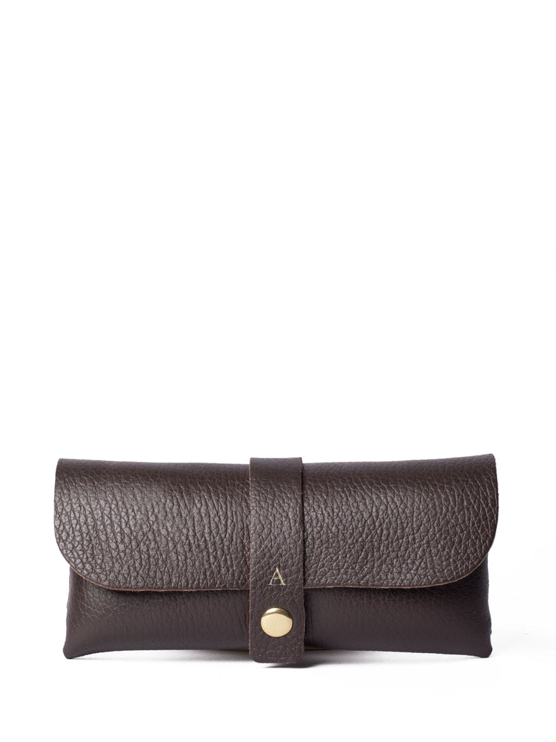 LRM Goods leather glasses case brown 26cm, imported from the UK