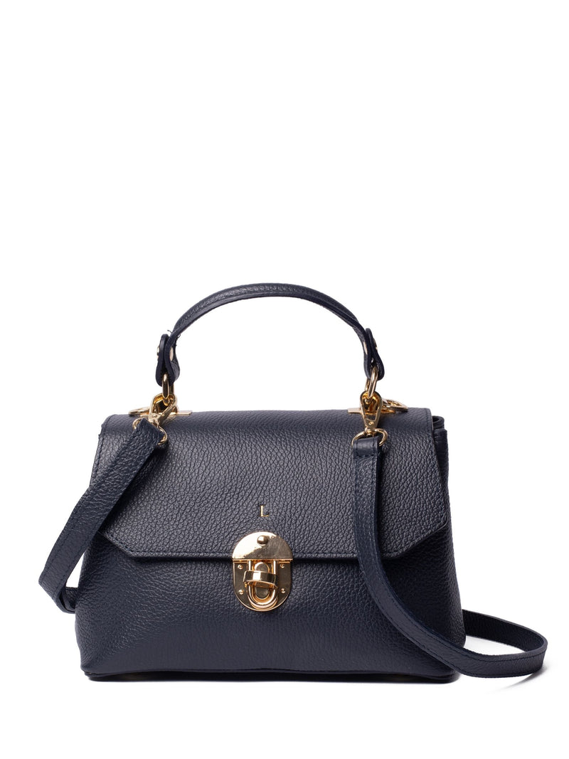 LRM Goods blue Lucinda leather top handle bag, UK version