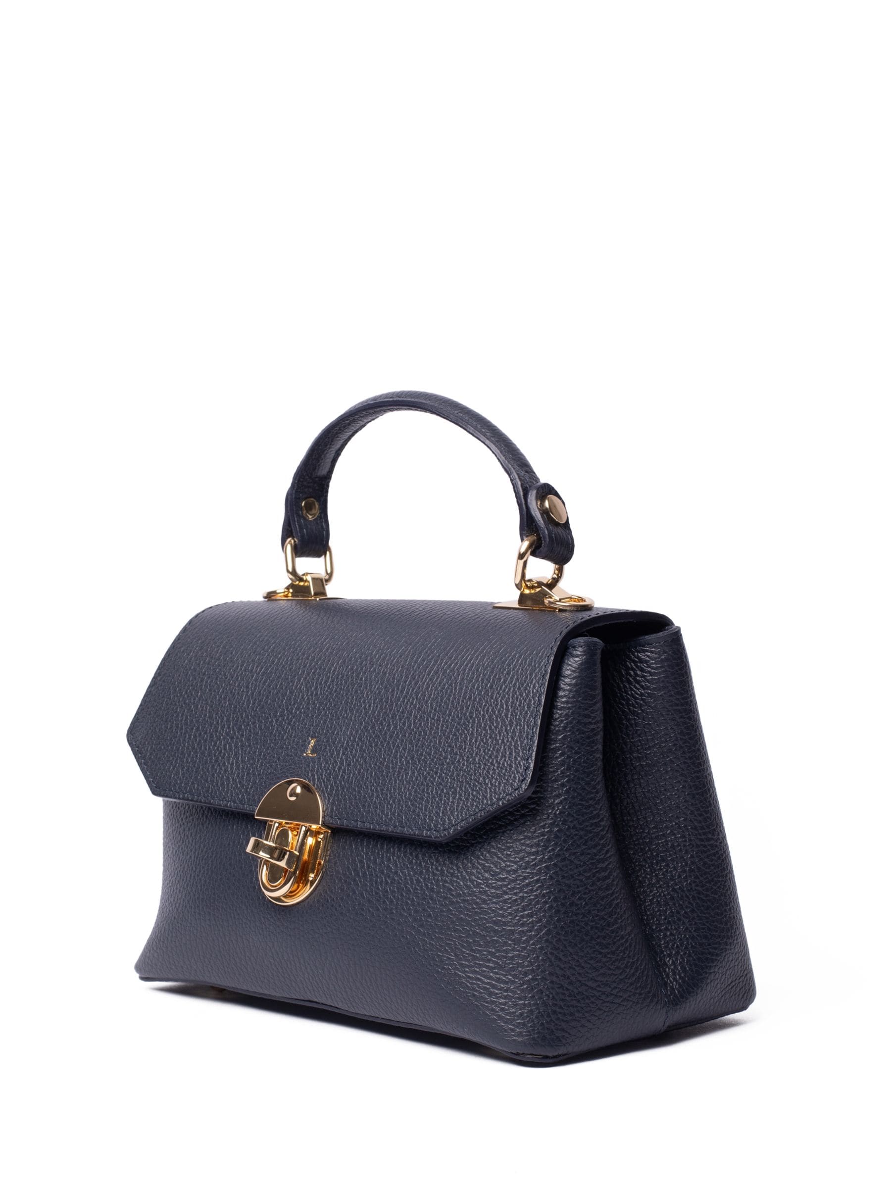 LRM Goods blue Lucinda leather top handle bag, UK version