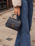 LRM Goods blue Lucinda leather top handle bag, UK version