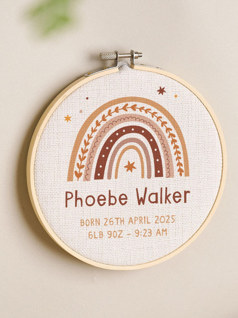 No Ordinary Gift personalised rainbow hoop 15cm diameter, UK version