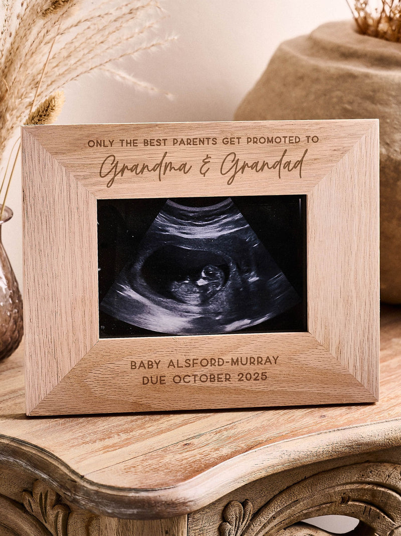 No Ordinary Gift personalised oak photo frame, UK version