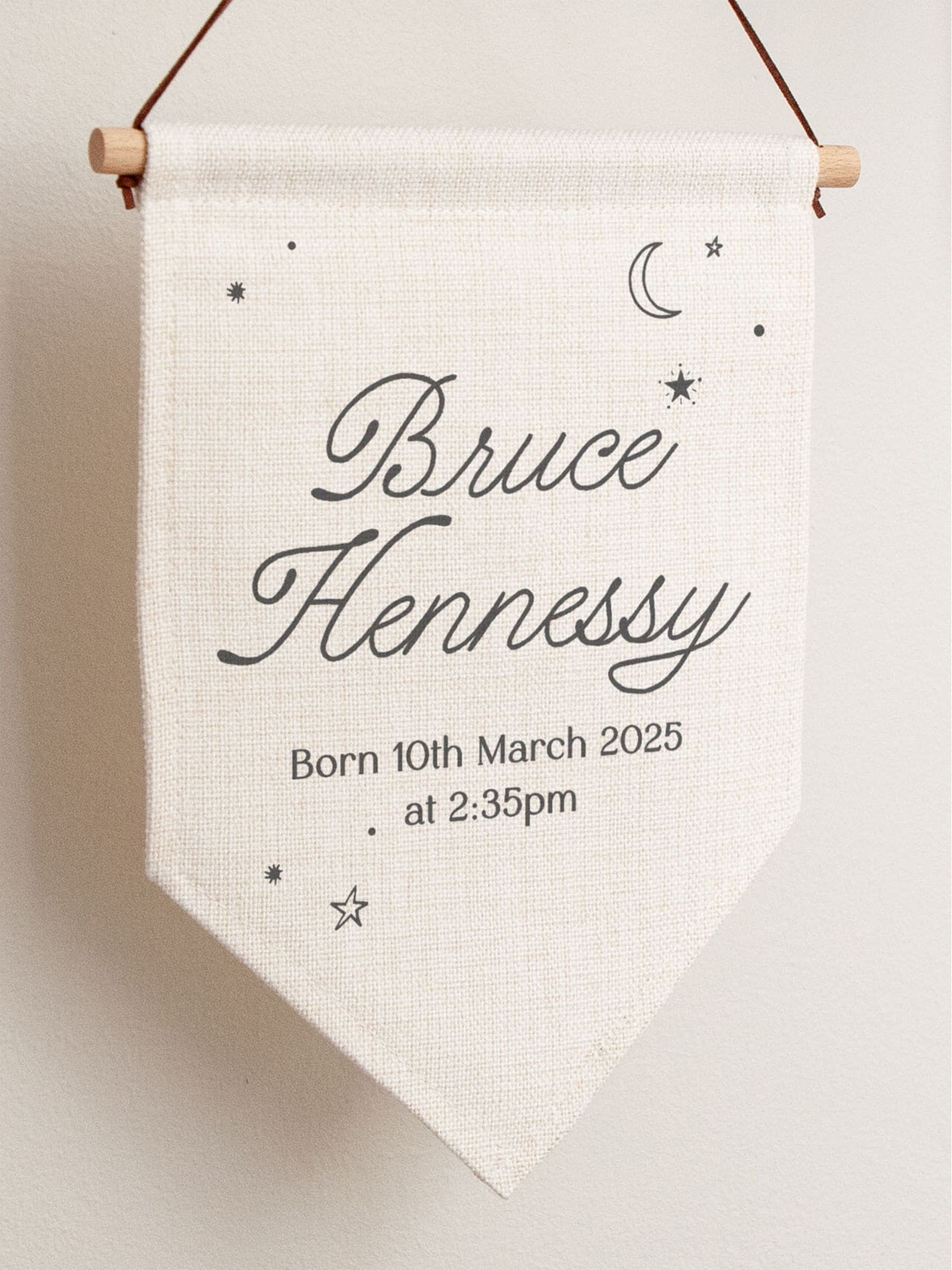 No Ordinary Gift moon and stars flag 20x30cm, imported from the UK