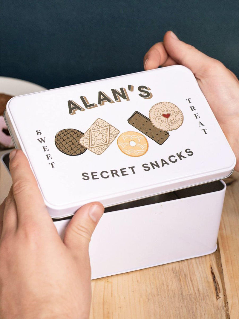 No Ordinary Gift personalised biscuit tin custom text 20cm - British product