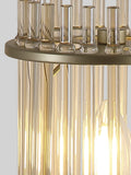 Searchlight chrome gold glass rod table lamp, imported from the UK