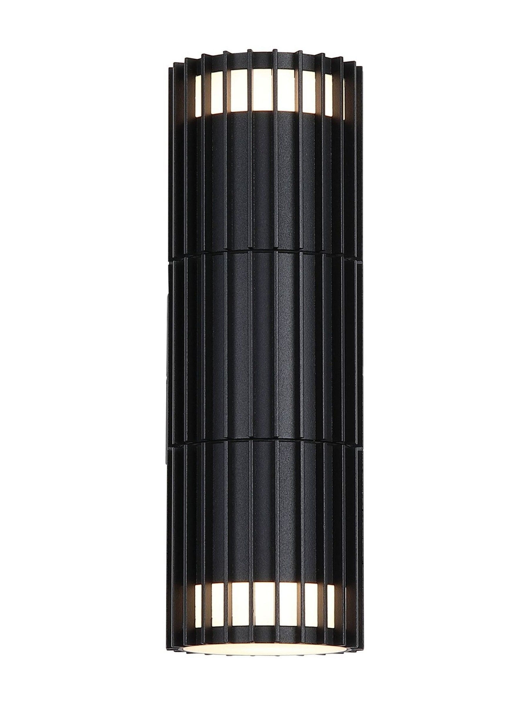 Searchlight black outdoor wall light 21cm, UK version