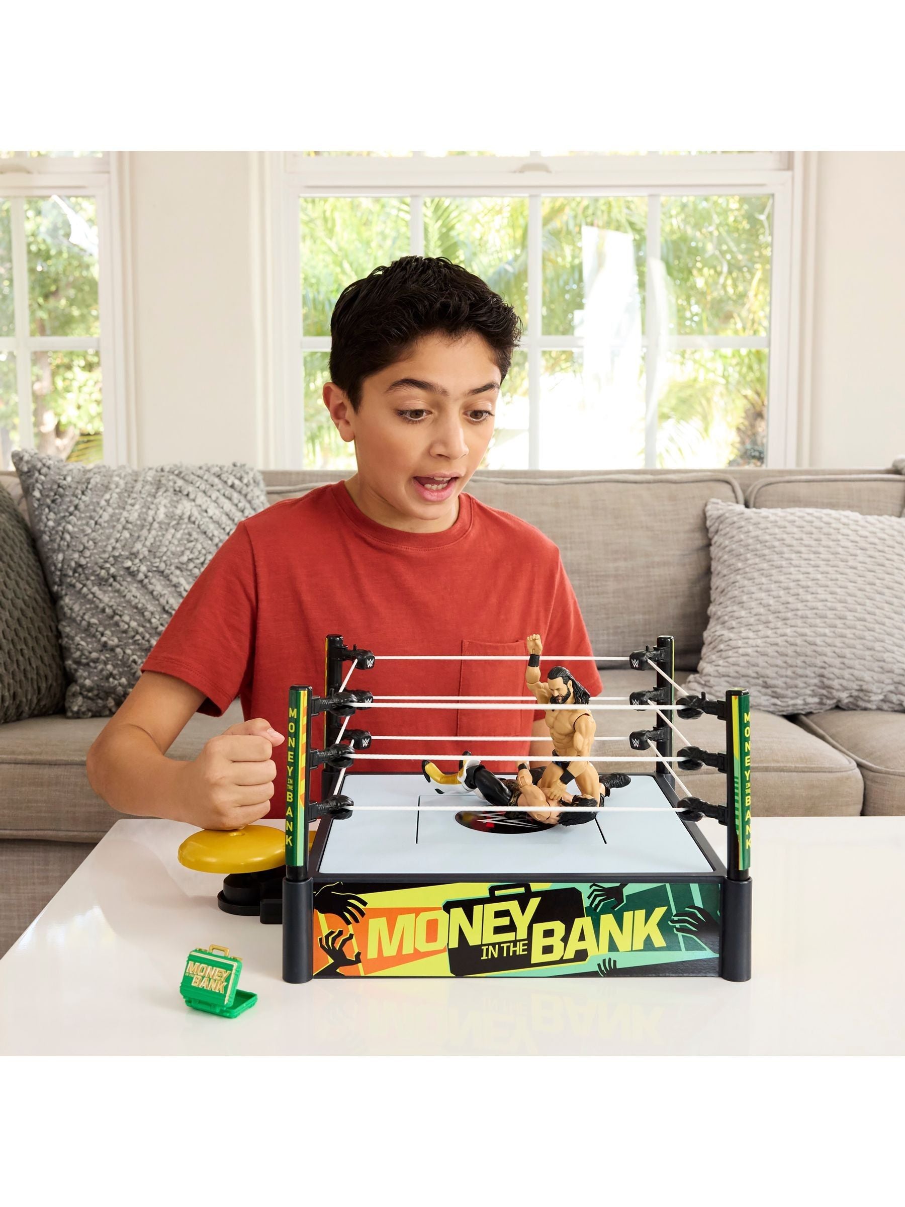 Mattel Money In The Bank Kickout Ring playset, UK version