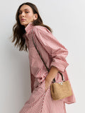 Tory Burch hand-crocheted raffia mini satchel bag, UK version