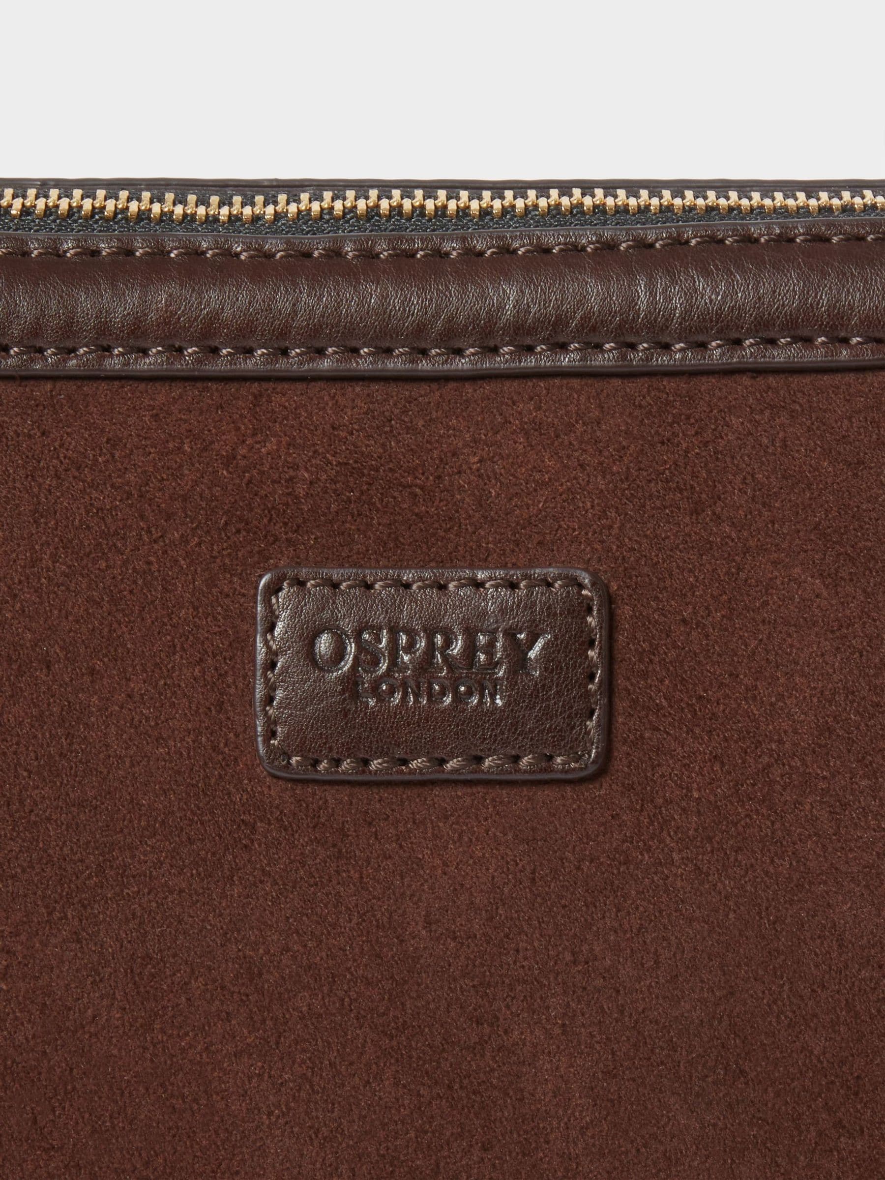 Osprey London Mocha suede sling bag, UK version