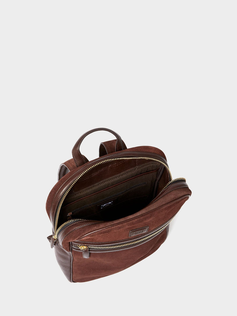 Osprey London The Mocha brown suede backpack, imported from the UK