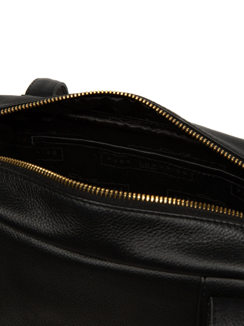 Pure Luxuries Fenella black leather handbag (British brand)