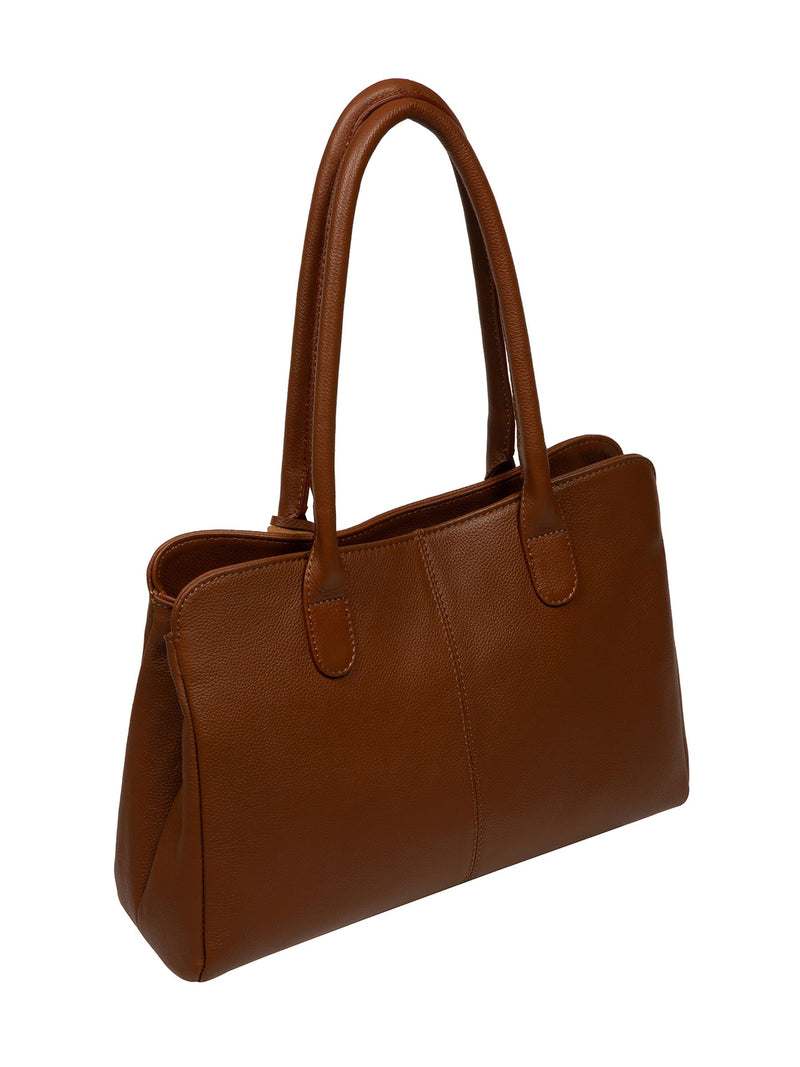 Pure Luxuries leather handbag Aysgarth brown (British brand)