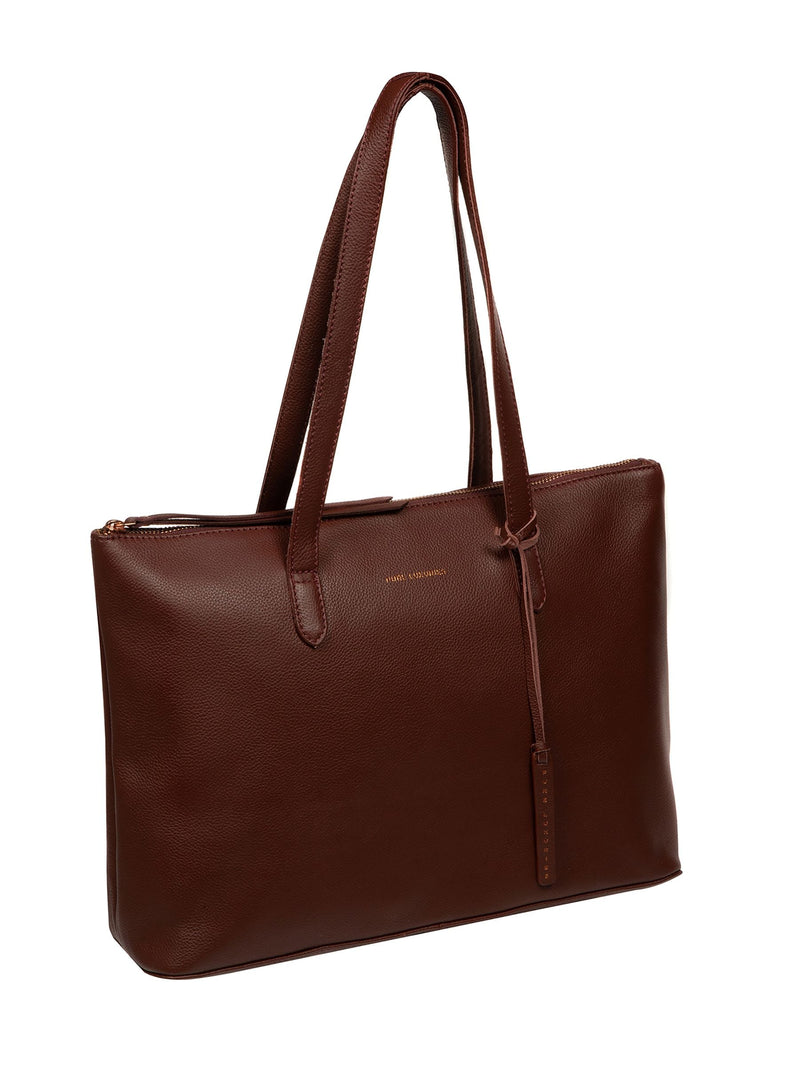 Pure Luxuries London Morden brown leather tote bag - British product