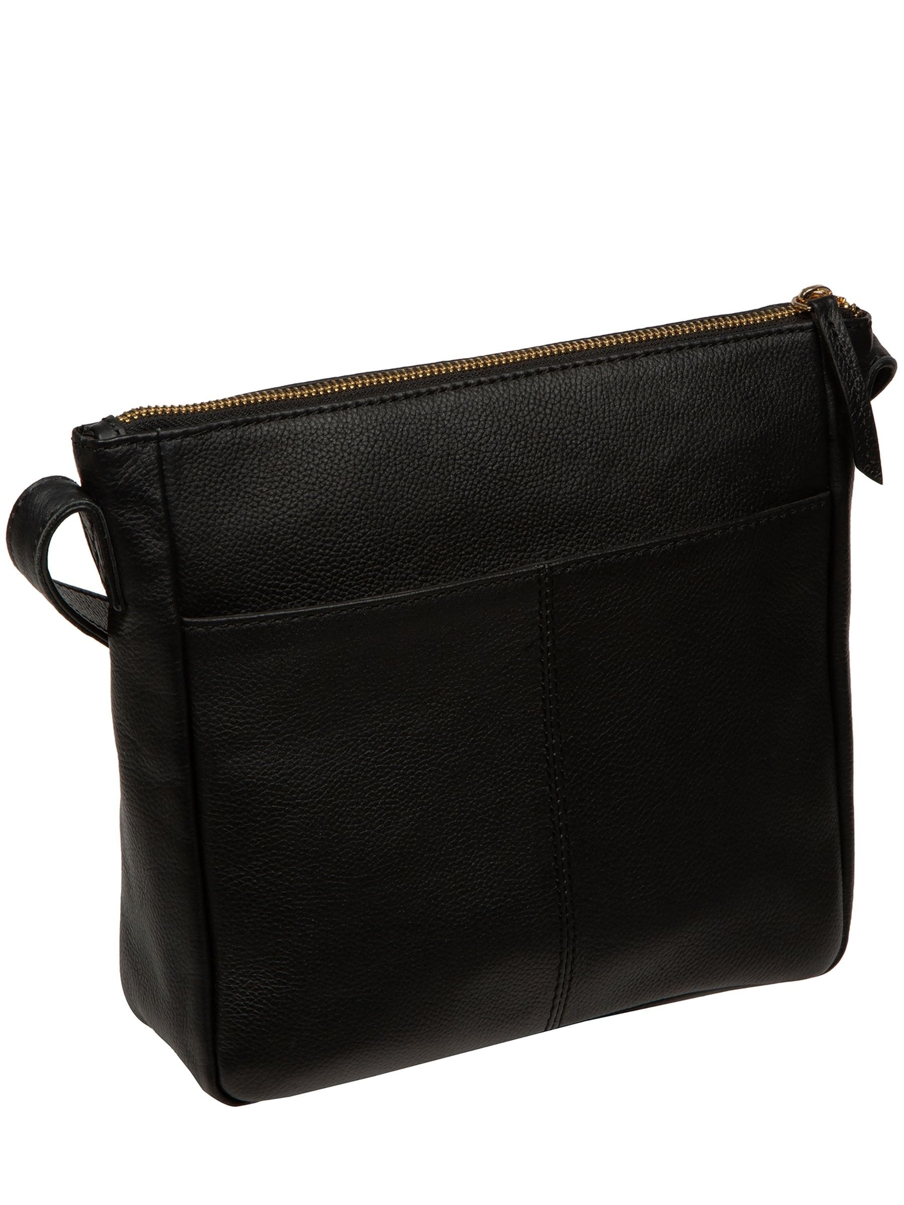 Pure Luxuries London black Harford leather cross-body bag, UK version