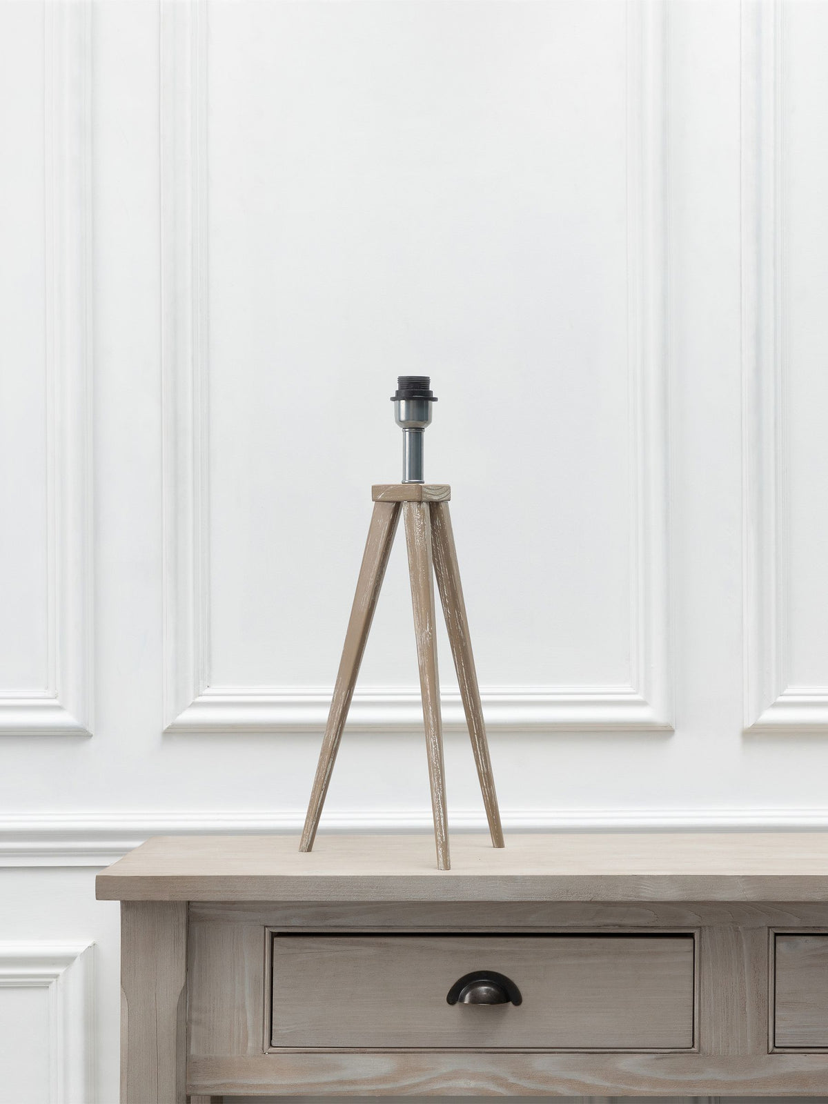 Voyage Maison Grey Aratus wooden table lamp base 61cm - British product